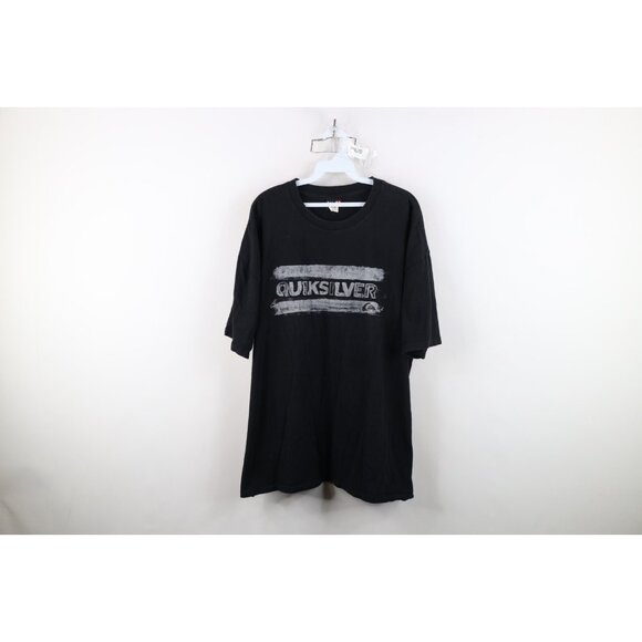Vintage Y2K Quiksilver Surfing Mens 2XL Faded Spell Out Short Sleeve T-Shirt - Picture 1 of 14